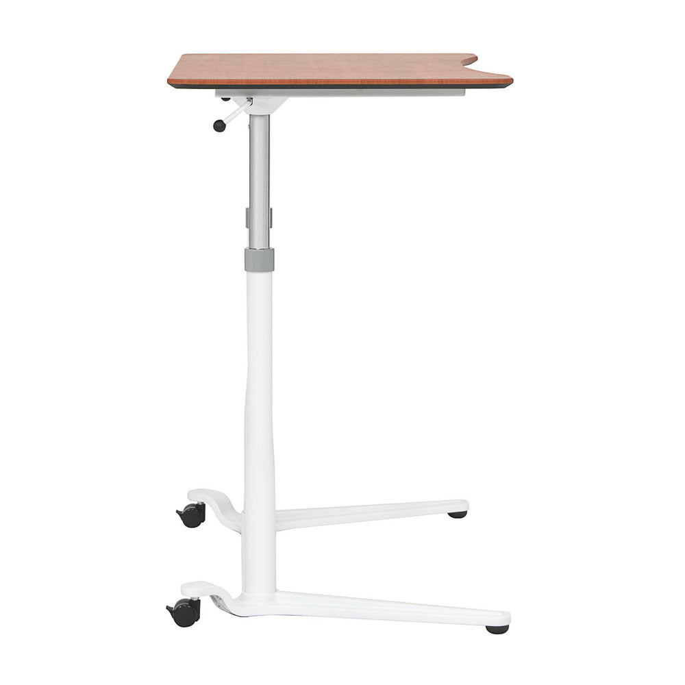 Sierra Height Adjustable Table Sit-to-Stand Desk with Wheels - White/Cherry - 51231