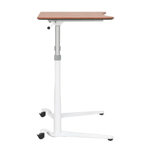 Sierra Height Adjustable Table Sit-to-Stand Desk with Wheels - White/Cherry - 51231